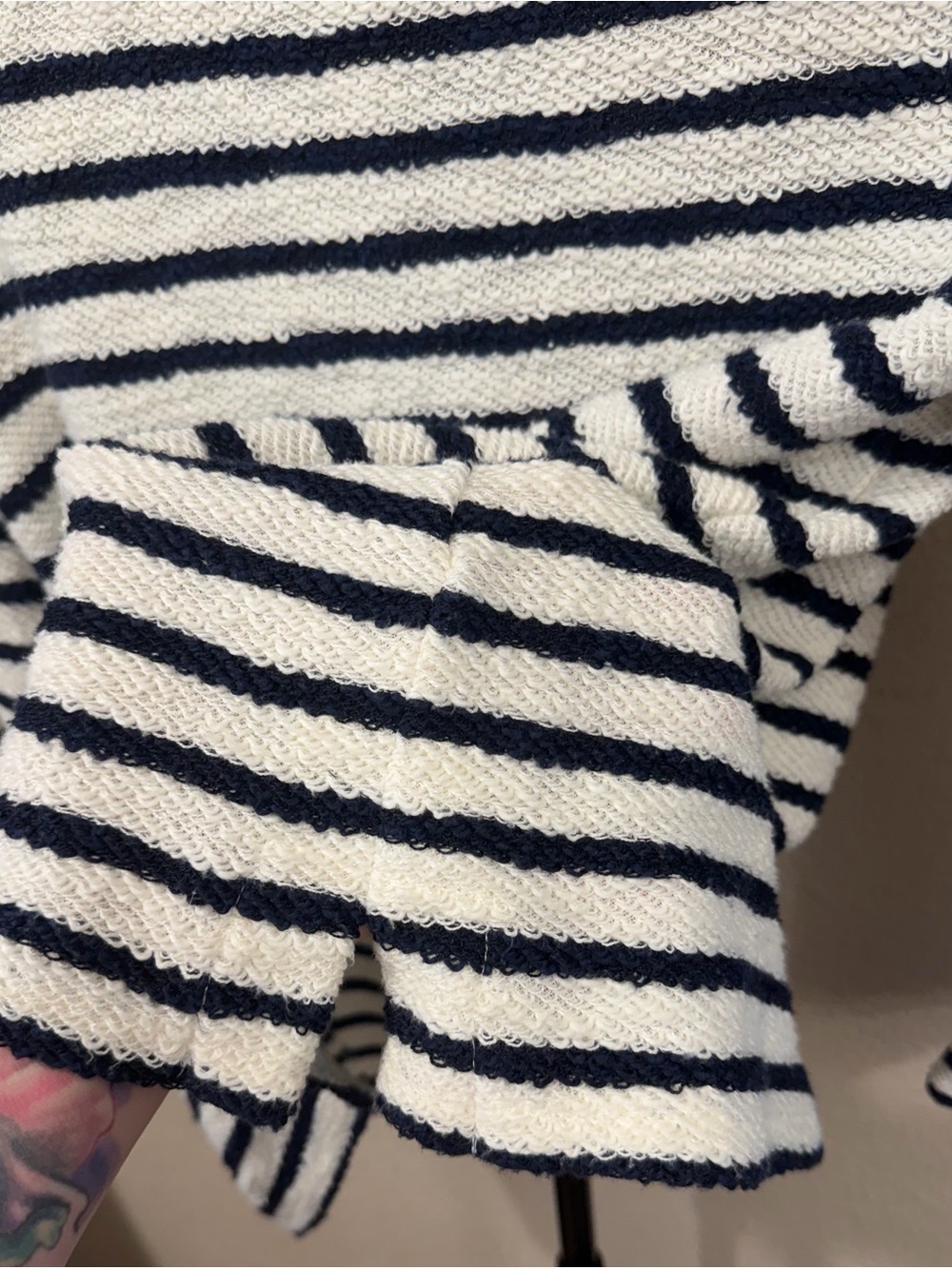 Old Navy Navy Striped Boatneck Sweater | Nautical Preppy Coastal Grandmother | M - Picture 6 of 9